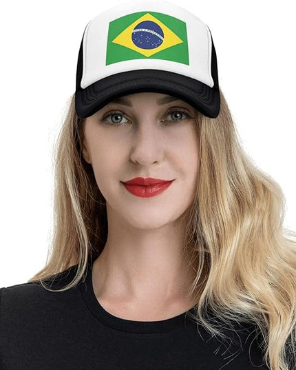 Cute Flag Baseball Cap for Men Women Mesh Trucker Hat Adjustable Patriotic Snapback Baseball Hat for Sports Running
