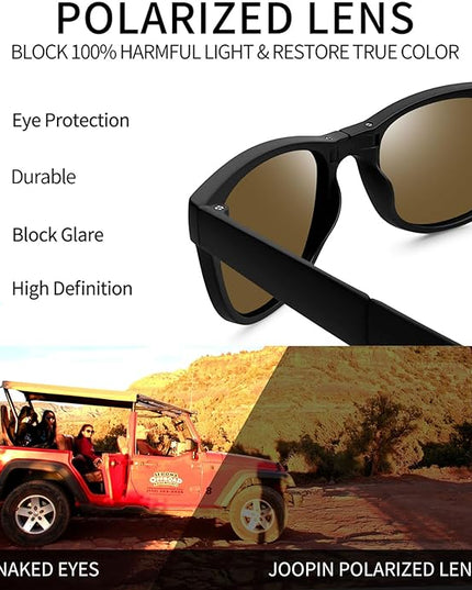 Joopin Square Sunglasses Polarized UV Protection Trendy Designer Sun Glasses Men Women