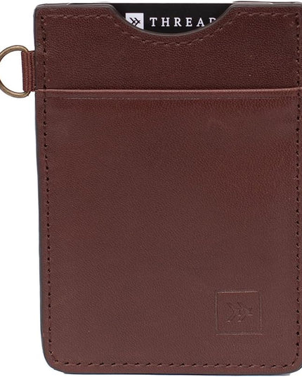 Thread Wallets Ultra Slim Minimalist Card Holder Wallet (Chocolate)