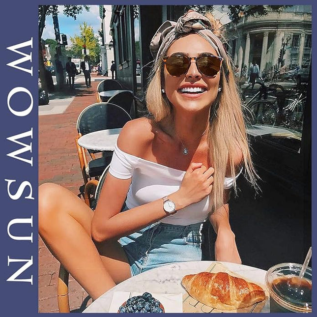 WOWSUN Retro Polarized Sunglasses Womens 2026 Trendy Round Classic Glasses