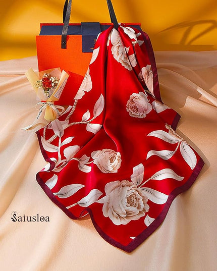 Neck Scarf For Womens Silky Head Scarves Hair Bandanas Square Scarf Fashion Accessories lightweight