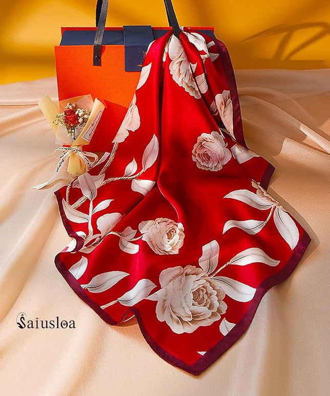 Neck Scarf For Womens Silky Head Scarves Hair Bandanas Square Scarf Fashion Accessories lightweight