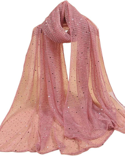 Floerns Women's Sequin Bandana Square Scarf Silk Scarves Mesh Shawl and Wrap for Evening Dresses