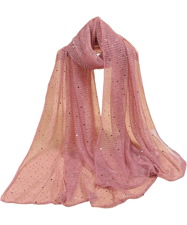 Floerns Women's Sequin Bandana Square Scarf Silk Scarves Mesh Shawl and Wrap for Evening Dresses