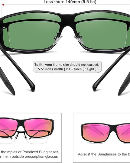MEETSUN Fit Over Glasses Sunglasses for Men Women,Wrap Around Sunglasses Polarized UV400 Protection