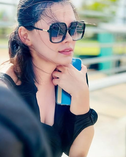 The Fresh Women's Oversized Square Jackie O Cat Eye Hybrid Butterfly Fashion Sunglasses - Exquisite Packaging