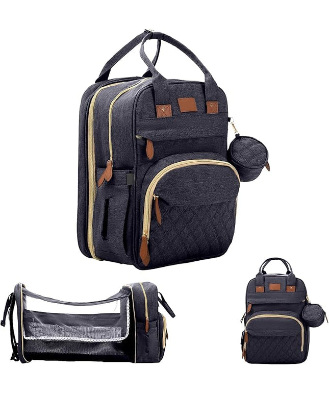 BosiBozi Baby Diaper Bag Backpack, Waterproof & Multi-Functional Baby Bag for Moms Dads, Travel Diaper Bag with Insulated Pockets & Pacifier Case