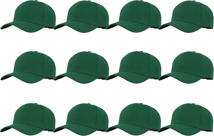 Gelante Plain Blank Baseball Caps Adjustable Back Strap Wholesale LOT 12 PC'S