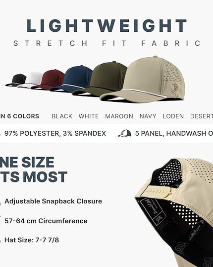 Branded Bills Wyoming Vintage PVC Curved 5 Panel Rope, Snapback Closure, Lightweight, Comfortable Baseball Cap