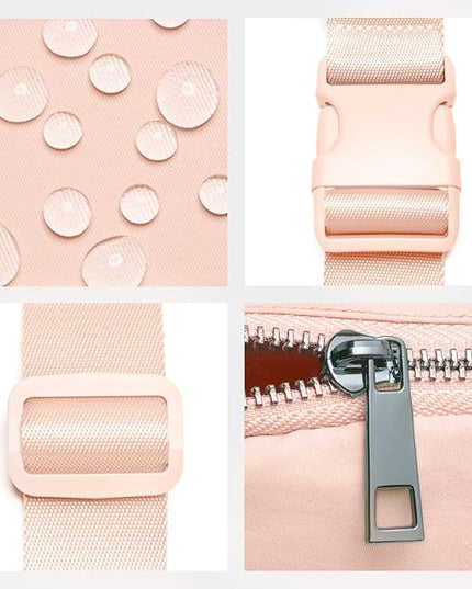Belt Bag Fanny Pack Crossbody Bags for Women Fashion Waist Packs with Adjustable Strap Gifts for Women Men Teen Girls (Coral Pink)