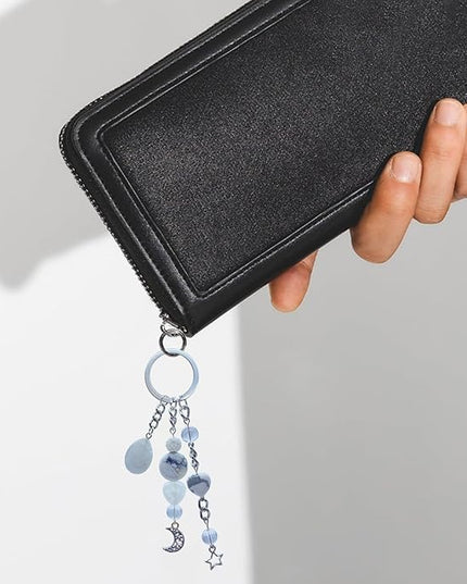 Cute Crystal Keychains Boho Key Rings for Car Keys Kawaii Bag Accessories Charms Bling Healing Teardrop Keyring Handmade