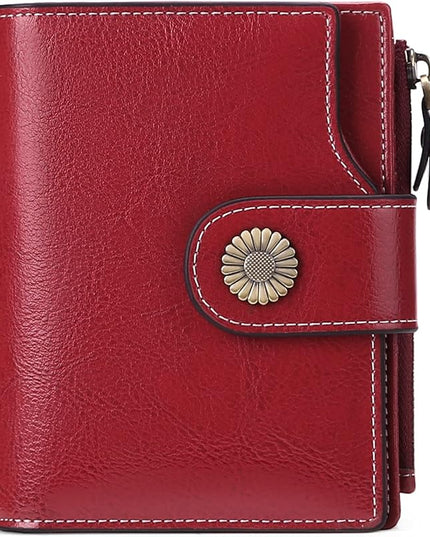 FALAN MULE Small Wallet for Women Leather Bifold Compact Small Womens Wallet with RFID Blocking