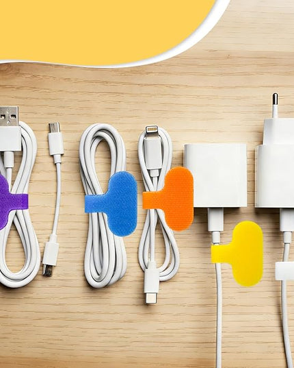 32 Pcs Multi Color Durable Cable Lables with Writable Surface,Waterproof Wire Labels for Electronics Organization,Computer&Industrial Cable Management,1.5" x 0.63"Cord Tags(8 Colors)