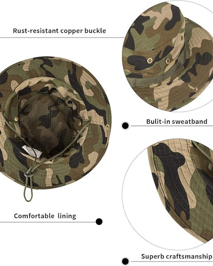 Sun Hats for Men Women Bucket Hat UPF 50+ Boonie Hat Foldable UV Protection Hiking Beach Fishing Summer Safari