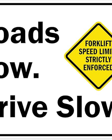Loads Low Drive Slow Sign, 24x30 Inches, Rust Free .063 Aluminum, Fade Resistant, Made in USA by My Sign Center