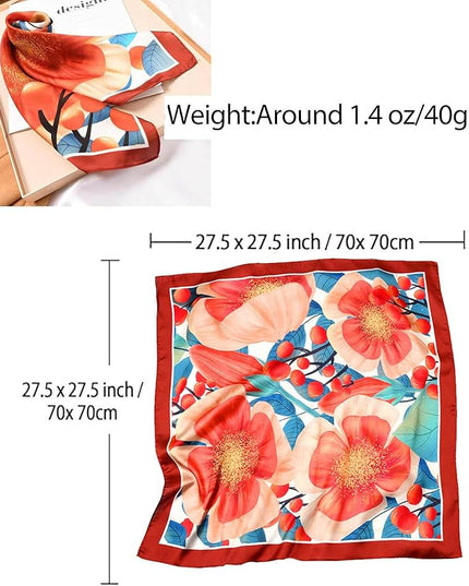 Dailyacc Hair Bandanas Scarf For Women Lightweight Fashion Neck Silk Satin Head Scarves For Sleeping Handbags Scarf
