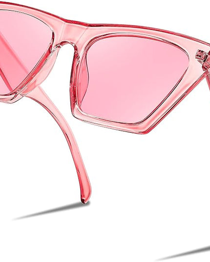 FEISEDY Vintage Square Cat Eye Sunglasses Women Trendy Cateye Sunglasses B2473