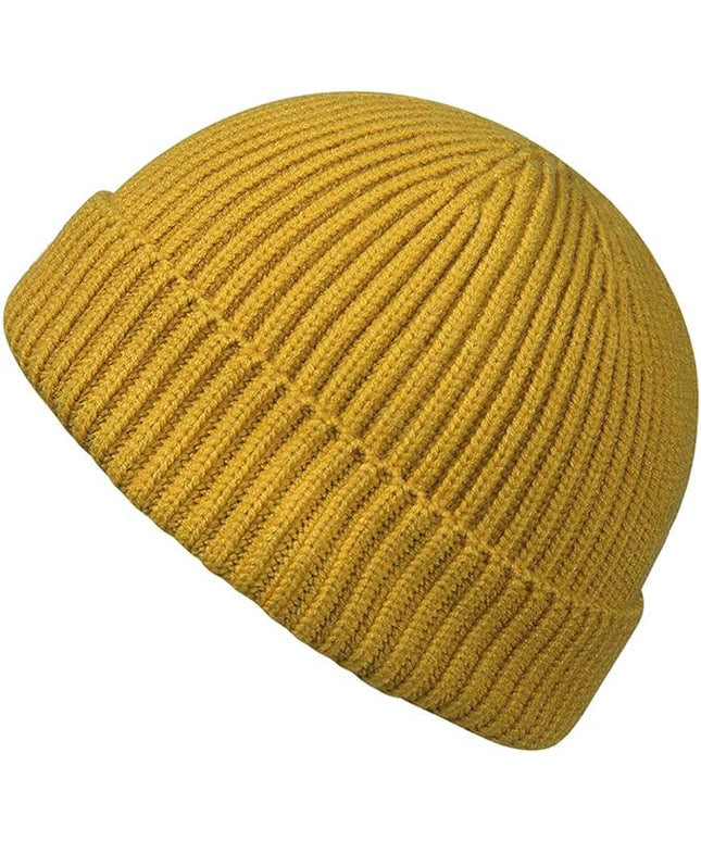MaxNova Knit Cuff Short Fisherman Beanie for Men Women Warm Hats
