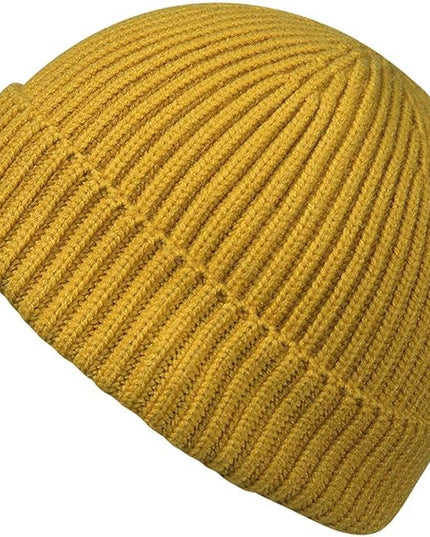 MaxNova Knit Cuff Short Fisherman Beanie for Men Women Warm Hats