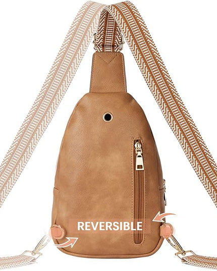 BOSTANTEN Small Sling Bag for Women Leather Crossbody Bags Fanny Pack Chest Bag for Travel