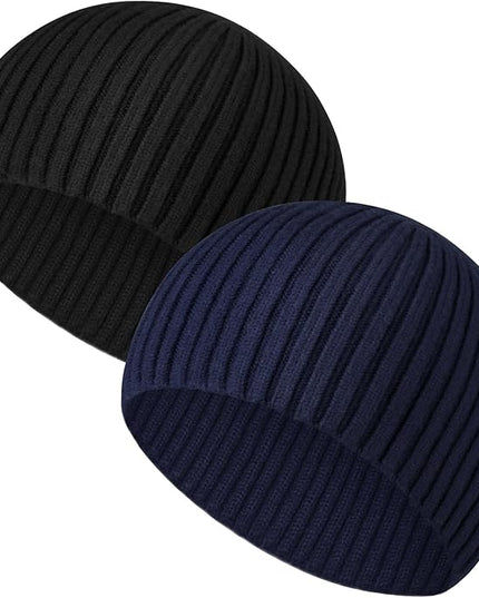 Heniho Winter Wool Beanies for Men Women, Warm Plain Toboggan Hats Ski Running Knit Skull Cap