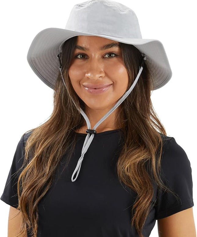 Home Prefer UPF50+ Mens Sun Hat Wide Brim Fishing Hat Womens UV Protection Cap Breathable Mesh Safari Gardening Bucket Hat