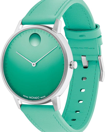 Movado Face Men's Luxury Quartz Watch - Swiss Movement - Water Resistance 30 Meters (3ATM) - Elegant Timepiece - Gift for Him - 41mm