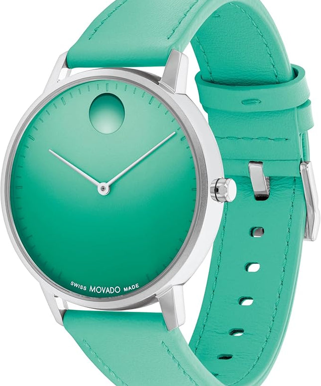 Movado Face Men's Luxury Quartz Watch - Swiss Movement - Water Resistance 30 Meters (3ATM) - Elegant Timepiece - Gift for Him - 41mm