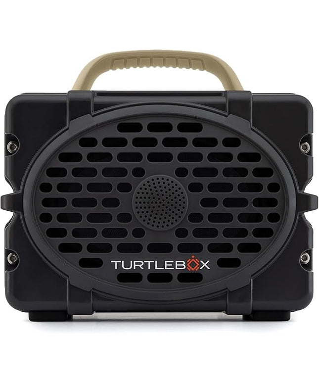 Turtlebox Original Gen 3: Portable Outdoor Bluetooth Speaker – Ultra-Loud (120dB), Waterproof (IP67), Rugged, Impact-Resistant, 3-Day Battery | Party Mode: Unlimited Pairing Stereo, Gray/Tan