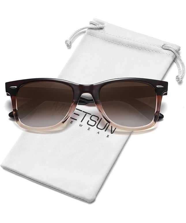 MEETSUN Polarized Sunglasses for Women Men Classic Retro Square Frame Driving Sun Glasses UV Protection