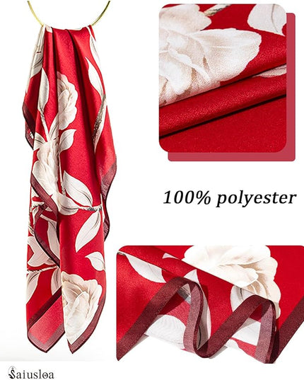 Neck Scarf For Womens Silky Head Scarves Hair Bandanas Square Scarf Fashion Accessories lightweight