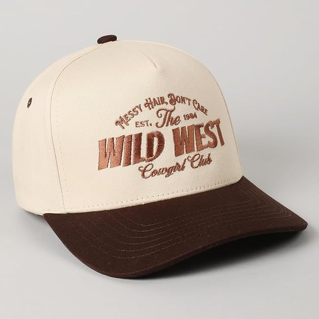 MIRMARU Two-Tone Vintage Canvas Trucker Hats for Men & Women, Adjustable Size Baseball Caps with Trendy Embroidered Design