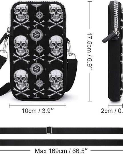 Unisex Small Crossbody Bags, Women Men Portable Adjustable Crossbody Phone Wallet Pouch