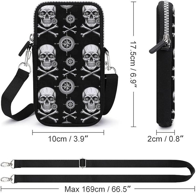 Unisex Small Crossbody Bags, Women Men Portable Adjustable Crossbody Phone Wallet Pouch