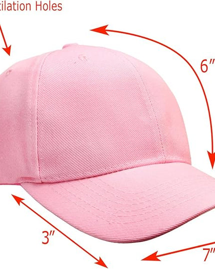 Falari Wholesale Bulk Lot 12-Pack Baseball Cap Adjustable Size Plain Blank Solid Color