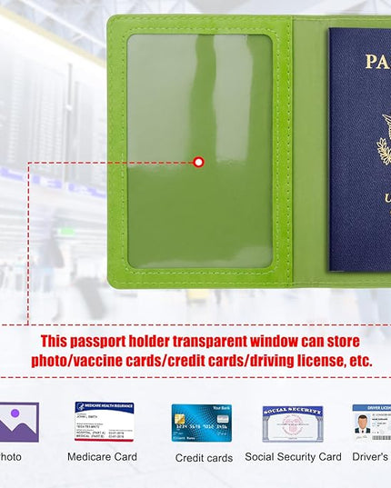 TIGARI Passport Holder for Travel Women Men, Valentines Day Gifts PU Leather Wallet Cover Case Sleeve, Waterproof Protected Document Organizer, Vacation Plane Cruise Travel Essentials