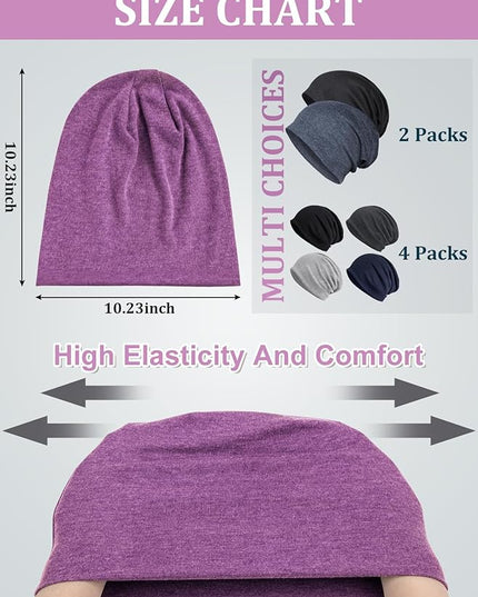 Senker Fashion Slouchy Beanie Hats for Women Men, Chemo Headwear Cotton Beanies Soft Lightweight Chemo Skull Cap Elastic