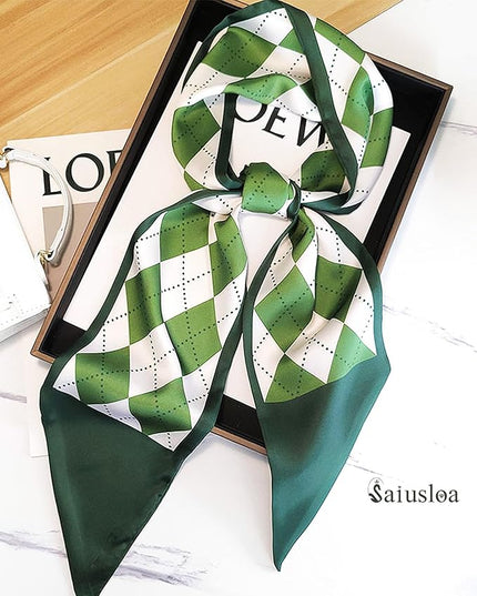 Purse Scarf For Handbags Head Scarves For Women's Hair Bags Scarfs Long Skinny Scarves Fashion Silky