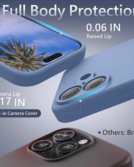 FireNova Magnetic for iPhone 17 Case, Compatible with MagSafe, [Integrated Silicone Camera Control Button] [Camera Protection] Anti-Scratch Microfiber Lining Phone Case, 6.3", Light Blue