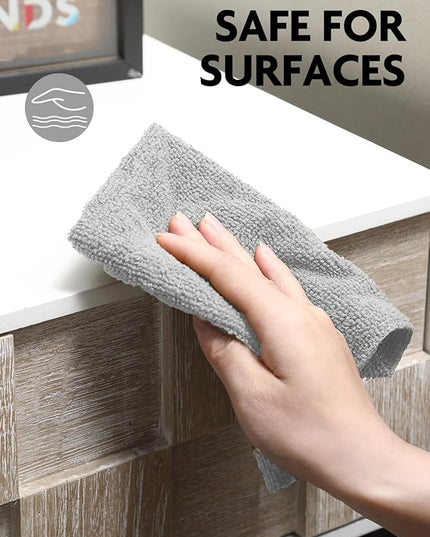 Fantasticlean Microfiber Cleaning Cloth Roll -150 Pack, Tear Away Microfiber Towels, 12" x 12", Reusable, Washable, Ultra Absorbent Dishcloth for All-Around Cleaning Supplies (2 Rolls of Grey)