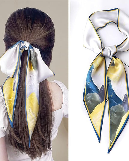 Purse Scarf For Handbags Head Scarves For Women's Hair Bags Scarfs Long Skinny Scarves Fashion Silky
