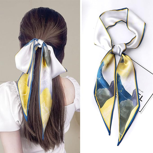 Purse Scarf For Handbags Head Scarves For Women's Hair Bags Scarfs Long Skinny Scarves Fashion Silky