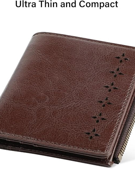 Lavemi Ultra Thin Small Compact Leather Womens Girls Wallets RFID Blocking Credit Card Holder for Women