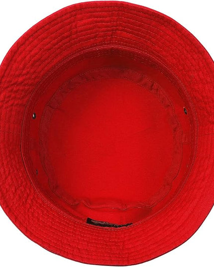 Falari Men Women Unisex Cotton Bucket Hat 100% Cotton Packable for Travel Fishing Hunting Summer Camp