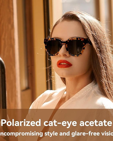 Dollger Retro Cat Eye Sunglasses Women Men Vintage Square Tortoise Shell Fashion Cateye Sunglasses
