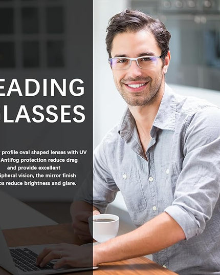 NORPERWIS Reading Glasses Men 3 pack Blue Light Blocking Readers Mens Spring Hinge Comfortable Glasses