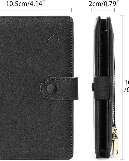 RFID Blocking Passport Wallet Cover Case Travel Document Organizer for Women and Men,Travel Wallet for Credit Card