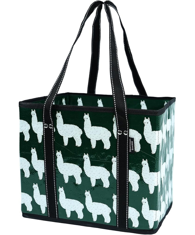BeeGreen Large Waterproof Reusable Bags Christmas Heavy Duty Shopping Tote for Groceries Pool Gift with Webbing Handles