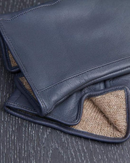 Downholme Touchscreen Leather Cashmere Lined Gloves for Women