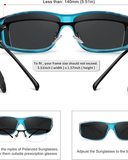 MEETSUN Fit Over Glasses Sunglasses for Men Women,Wrap Around Sunglasses Polarized UV400 Protection